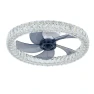 Modern Crystal LED Ceiling Fan with Light — Overhead Lighting, Home Textile Home Decoration