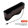 Car Gap Storage Box with RGB and USB Smart Fast Charger — Car Essentials, Auto Launcher