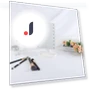 LED Vanity Mirror with Touch Switch — Handheld, JOHO