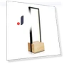 Black Aluminum Frame with Wooden Base Touch Control Night Light — Lamps & Shades, TOMTOP JMS