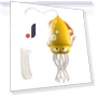 Automatic Obstacle Avoidance Squid Robot Toy with LED Lights — Interactive Figures & Robots, Nippon-Mart
