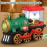 Smart Obstacle-Avoiding Train Toy with Steam Spray, Music, and LED Lights — Interactive Figures & Robots, Various household supplies
