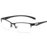 Minimalist Metal Half-Rim Multifocal Glasses — Reading Glasses, Value Vault