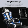 Превью Gaming Chair with Massage Lumbar Support and Footrest — Gaming Chairs, Yaheetech