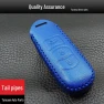 Hand-Stitched Blue PU Leather Smart Key Case — Protective Cases, GearUp AutoMoto