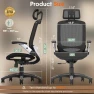 Превью Ergonomic Office Chair with Headrest, Flip-Up Arms, and Wide Cushion — Desk Chairs, GABRYLLY