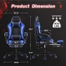 Превью Gaming Chair with Footrest and Massage Lumbar Support — Gaming Chairs, Shahoo