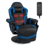Превью Gaming Chair with Footrest and Massage — Gaming Chairs, GYMAX
