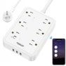 Превью WiFi Flat Plug Strip with 3 Smart Outlets and 3 USB Ports — Power Solutions & Surge Protection, TESSAN