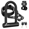 Превью Heavy Duty Anti Theft Bike U Lock with Security Steel Cable — U-Lock, Sportneer
