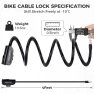 Превью Premium Bike Lock with Keys and Mounting Bracket — Cable, Hapleby
