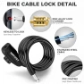 Превью Premium Bike Lock with Keys and Mounting Bracket — Cable, Hapleby