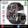 LED Flashlight Smart Watch for Men with Bluetooth Calling and Health Monitoring — Smartwatches, LIGE