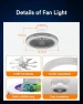 Превью Smart WiFi & Bluetooth Ceiling Fan with RGBAI Light — Ceiling Fans, Lumary