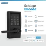 Превью Encode Century WiFi Latitude Lever Smart Keyless Entry Touchscreen Door Lock — Electromagnetic Security Locks, SCHLAGE