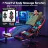 Превью 7-Point Massage Gaming Chair with Footrest and Recliner — Gaming Chairs, Douxlife