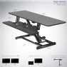Превью Electric Motor Desk Converter with Height Adjustable Riser and Wide Keyboard Tray — Mounts, VIVO
