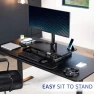 Превью Electric Motor Desk Converter with Height Adjustable Riser and Wide Keyboard Tray — Mounts, VIVO