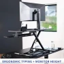 Превью Electric Motor Desk Converter with Height Adjustable Riser and Wide Keyboard Tray — Mounts, VIVO