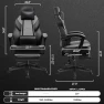 Превью Gaming Chair with Footrest and Massage Lumbar Support — Gaming Seating Solutions, Meilocar