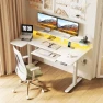 Превью U Shaped Electric Standing Desk with Keyboard Tray — Monitor Stands, OffiGo