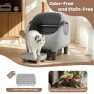 Превью Automatic Litter Box with Raised Step, for Multiple Cats, Open Top Large Capacity Self Cleaning Litter Box, Safety... — Waste Bins, HALKYDY