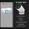 Превью Wireless Mini Projector with WiFi 6 and Bluetooth, 4K 1080P Support, Portable, 180° Rotatable, 17"-130" Screen — Home Theater Projectors, Geylnxng