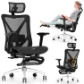 Превью Ergonomic Office Chair with Footrest, Reclining Desk Chair with Adjustable Lumbar Support, 3D Armrest, Headrest & Large... — Desk Chairs, GABRYLLY