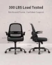 Превью Mesh Office Chair with Flip-Up Arms, Adjustable Height, Breathable Mesh Back, Thick Cushion Seat, 360° Swivel Rolling... — Desk Chairs, LukkDys
