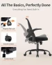 Превью Mesh Office Chair with Flip-Up Arms, Adjustable Height, Breathable Mesh Back, Thick Cushion Seat, 360° Swivel Rolling... — Desk Chairs, LukkDys