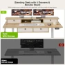 Превью Electric Standing Desk with 4 Drawers and Storage Shelf — Office, Grandder