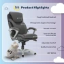 Превью Executive Office Chair with Ergonomic Support and Adjustable Features — Desk Chairs, Serta