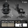 Превью Fabric Gaming Chair with Heated Massage Lumbar Support, Pocket Spring Cushion, and Footrest — Gaming Chairs, Dowinx