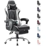 Превью Gaming Chair with Footrest and Massage Lumbar Support — Gaming Chairs, Homall