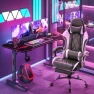 Превью Gaming Chair with Footrest and Massage Lumbar Support — Gaming Chairs, Homall