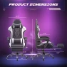 Превью Gaming Chair with Footrest and Massage Lumbar Support — Gaming Chairs, Homall
