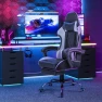 Превью Gaming Chair with Footrest and Massage Lumbar Support — Gaming Chairs, Homall