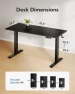 Превью Electric Standing Desk with Whole Piece Desktop — Monitor Stands, HUANUO