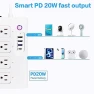 Превью Smart Power Strip Surge Protector with Fast Charge — Power Distribution Units, XENON
