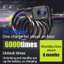 Превью Fingerprint Bicycle Lock with Key Lightweight Anti-Theft and Weather Resistant Digital Electronic Biometric Intelligent... — Cable, OFASONO