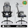 Превью Ergonomic Office Chair with Adjustable Lumbar Support and Headrest — Desk Chairs, Fizzin