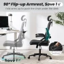 Превью Ergonomic Office Chair with Adjustable Lumbar Support and Headrest — Desk Chairs, Fizzin