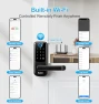 Превью Keyless Entry Fingerprint Smart Door Lock with Built-in Wi-Fi, Touch Digital Keypad and Handle — Deadbolts, Aceele