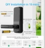 Превью Keyless Entry Fingerprint Smart Door Lock with Built-in Wi-Fi, Touch Digital Keypad and Handle — Deadbolts, Aceele