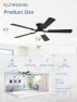 Превью Smart Ceiling Fan with RGB Lights — Ceiling Fans, ZMISHIBO