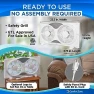 Превью Window Fan with Dual 3-Speed Fans, Auto-Locking Expanders, 3 Modes, Wi-Fi App Control, Fabric Cover & Bug Screen — Window Ventilation Solutions, Comfort Zone
