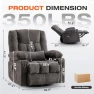 Превью Swivel Recliner Chair with Vibration Massage and Lumbar Heat — Recliners, MAHOMICO