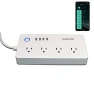 Превью Smart Power Strip with 4 USB Ports and 4 AC Outlets — Power Solutions & Surge Protection, UseeLink