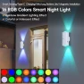 Превью Wireless Wall Sconce with Remote, Motion Sensor, 16 Colors Changing, Dimmable, Rechargeable Battery, 4-Pack — Wall Lighting, Hirzsjoy