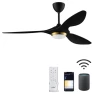 Превью 52 Inch Black Modern Ceiling Fan with Light and Remote Control — Ceiling Fans, reiga